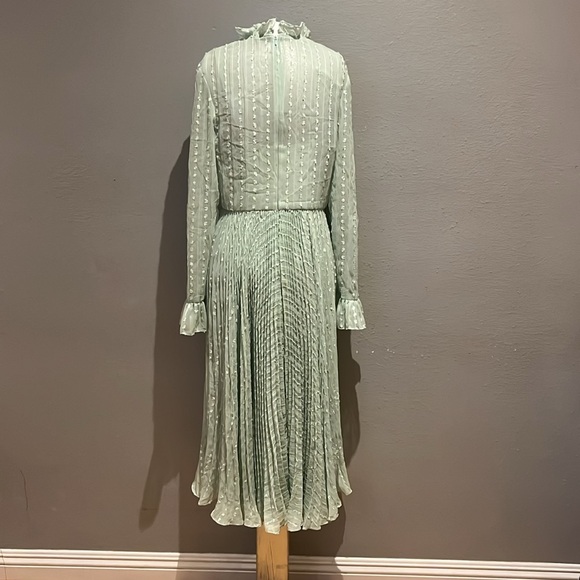 Ieena for Mac Duggal Embroidered Long Sleeve Ruffle Dress NWT - Picture 4 of 17